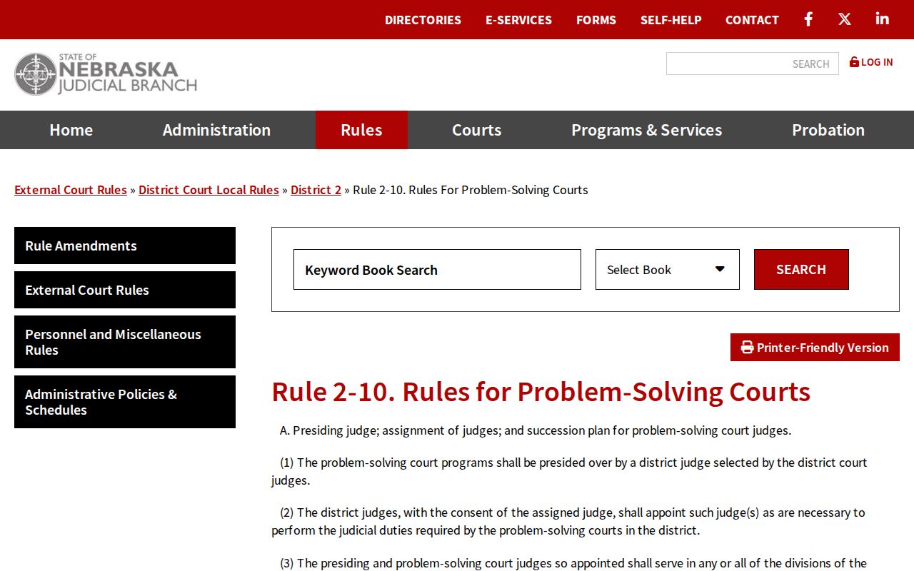 Cass County criminal docket Adult Drug Court local rule page